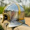 Viking Chainmail Helmet Armor Chain Mail Helmet Medieval Brass Helmet Chainmail Hand Forged Armor Helmet Best Gift