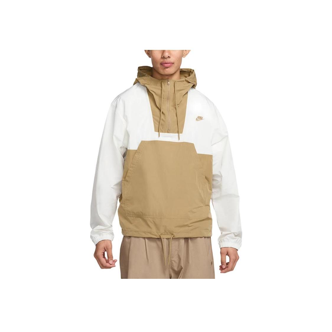 

Nike Clubsportswear Marina Hooded Comfortable Fashion Long Sleeve Jacket Men Jacket Sail Parachute-Beige Light-Khaki HJ1958-133 2XL