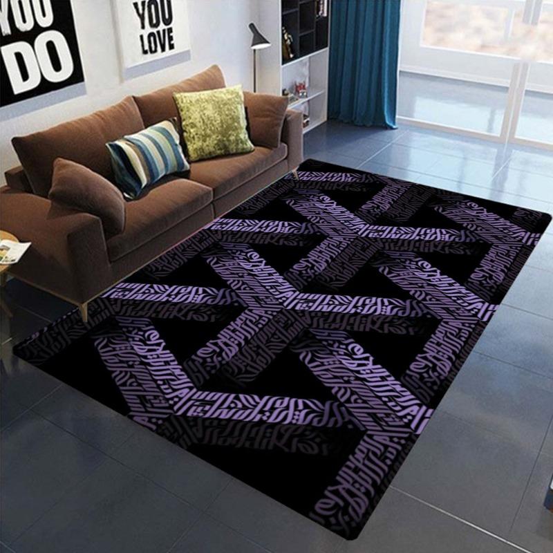 Geometrische Linien Dreidimensionale Muster Teppiche Schlafzimmer Wohnzimmer Rutschfeste Fußmatten Modische Heimdekoration Geschenke