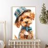 5d DIY Diamond Painting Cross Stitch Cute Pet Puppy Diamond Embroidery Mosaic Full Round Drill Home Decor Arts