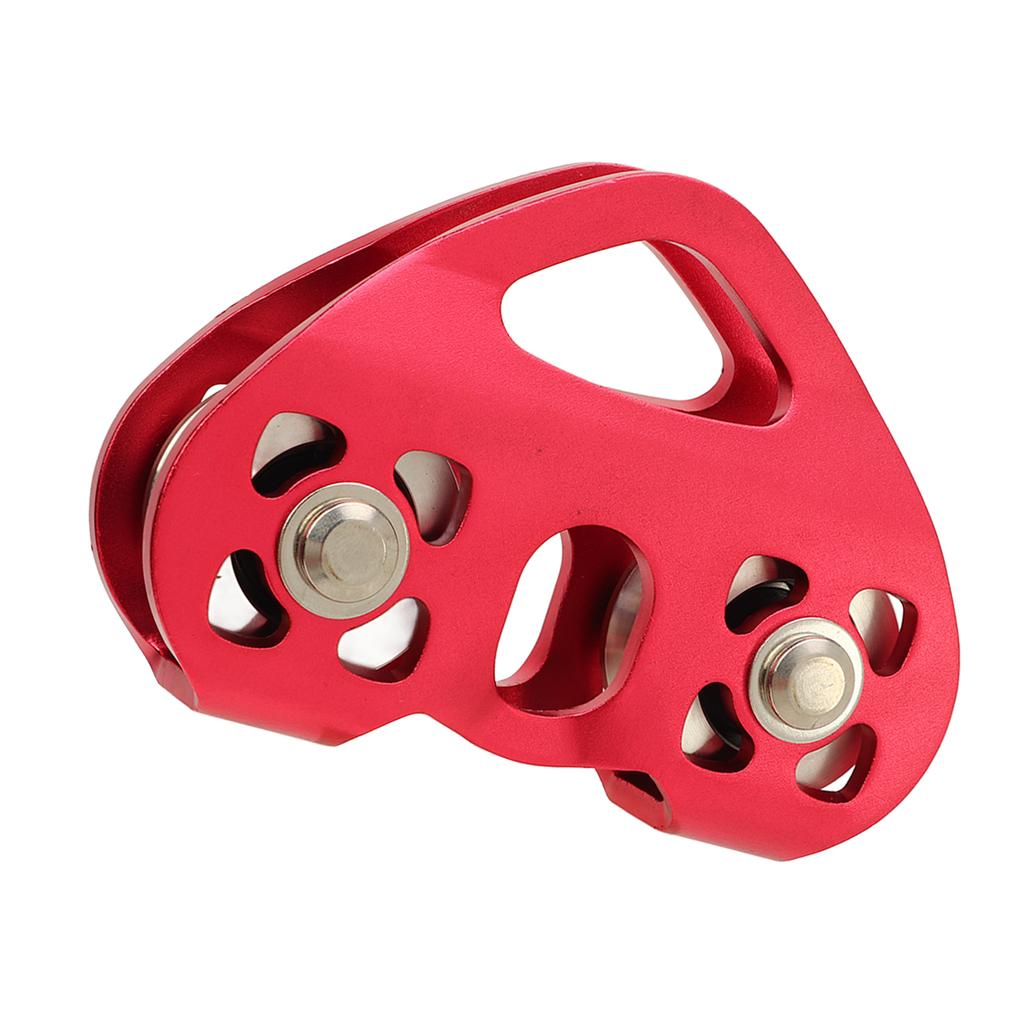 Mountaineering Climbing Double Axle Double Zip Line Trolley Steel Rope Heart Pulley Ropeway Rescue