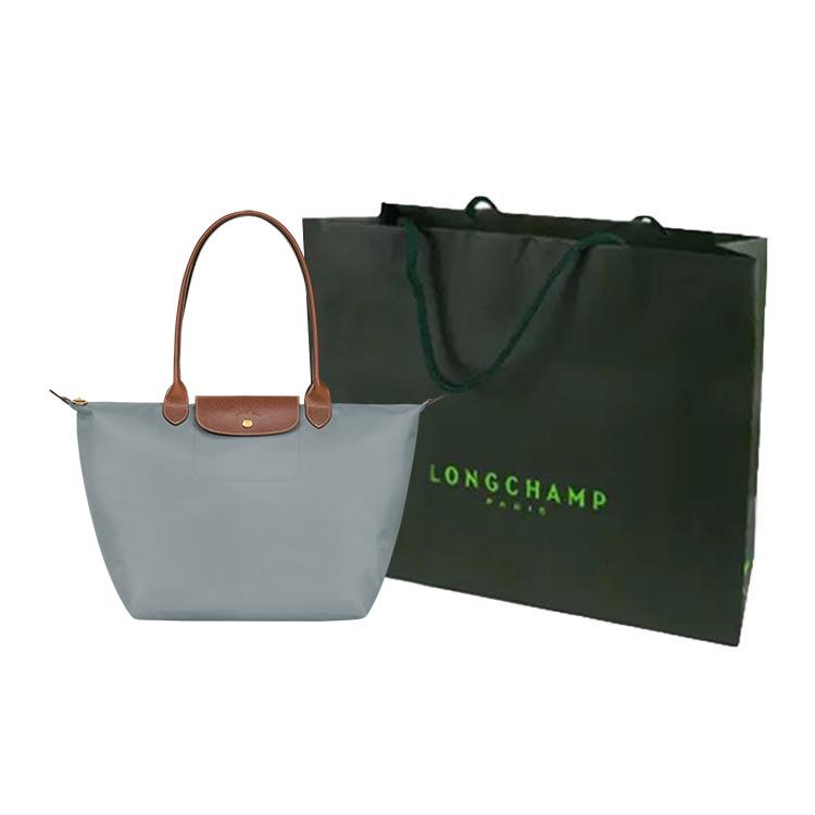 Longchamp Le Pliage Ritsluiting Gerecycled Canvas Tote Bag Dames tote Grijs Blauw 1899089P80