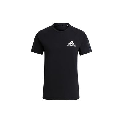 Comprehensive Training Series Logo Print Round Neck Sports Fitness Short Sleeve T-Shirt Men Tops Black White GR9677