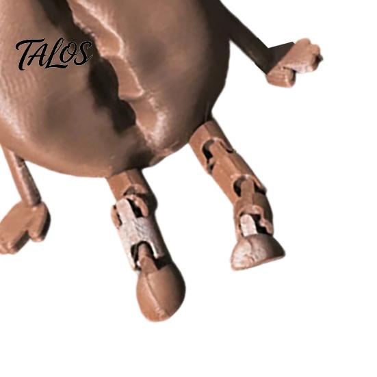 Kaffeebohnen-Figuren mit beweglichen Beinen, 3D-gedruckte Schreibtisch-Regal-Sitzer-Statuen, bewegliche Gelenke Kaffeebohnen Fidgety Spielzeug für Zuhause, Büro, Café