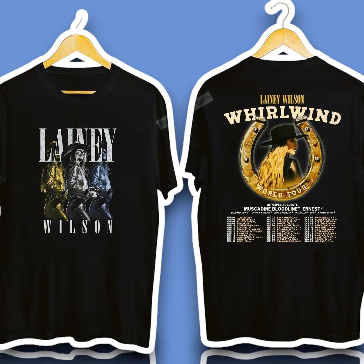 Lainey Wilson Whirlwind Tour 2026 Concert Shirt All Size S-5XL XXXL