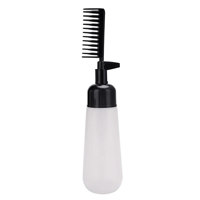BEPAN Hair Dyeing Shampoo Bottle With Comb Salon Dyeing Comb Bottle Empty Applicator Bottles Hair Coloring Brushes Comb Styling Tool чёрный