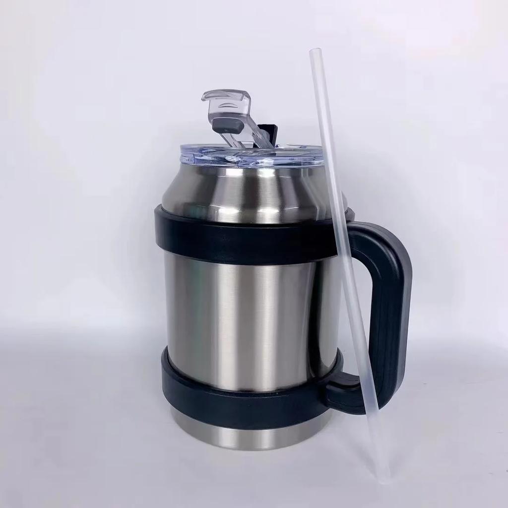 Tazza Termica Portatile da 50 oz in Acciaio Inossidabile 304, Tumbler, Borraccia Termica da Esterno, Borraccia Sottovuoto per Freddo e Caldo, Borraccia Sportiva con Cannuccia