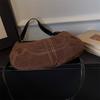 Fashion Vintage Soft Suede Hobo Bag Large Capacity Women Casual Crescent Shoulder Bag Streetwear Crossbody Purse for Work