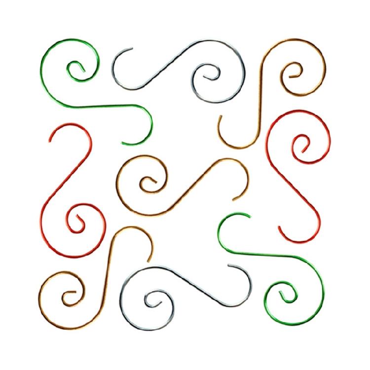 Christmas Tree S Shaped Hooks 20pcs Metal Holiday Birthday Party Decoration