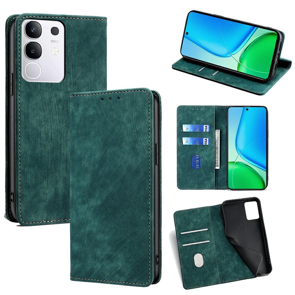For Vivo Y29 4G Case RFID Blocking Wallet Leather Phone Cover