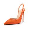 Fashion Fashion Show Water Diamond Orange High Heel Sandals Summer New Sexy Patent Leather Leopard Pattern Women's Singles Shoes 35-46