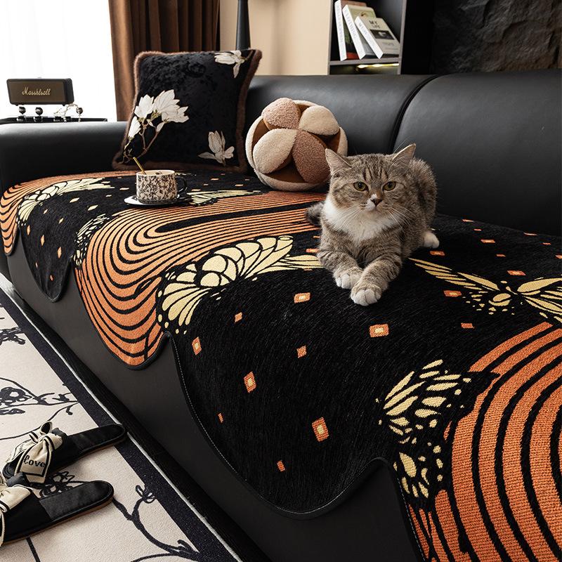 French Horse Brown High-End Pillow Cover Living Room Sofa Light Luxury Light Luxury Sofa Cover Sofa Towel Sofa Cushion
