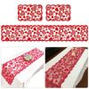 Romantic Red Heart Valentines Day Decorations Lace Insulation Table Runner Placemats Tablecloth Valentine's Day