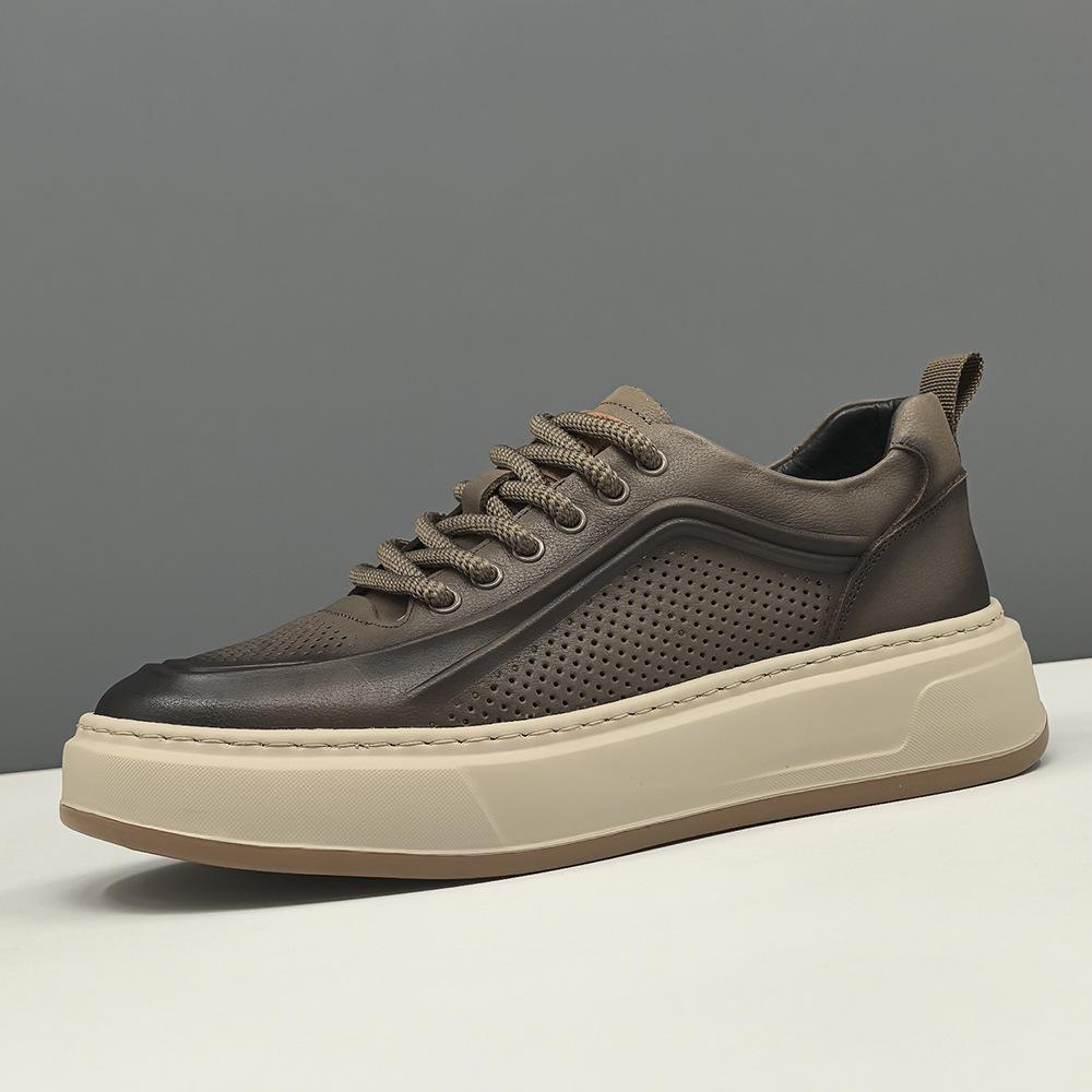 Raw board shoes trendy shoes leather platform sports and leisure shoes 38