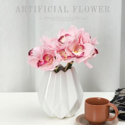 Artificial Orchid Artificial Phalaenopsis Flowers Lifelike Orchid Centerpiece Floral Real Touch Wedding Home Decor