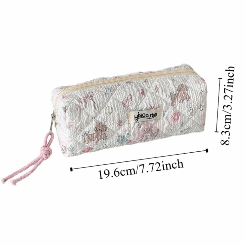 Stoff Koreanischer Stil Federmäppchen Capybara Hund Blumenmuster Federtasche Schüler