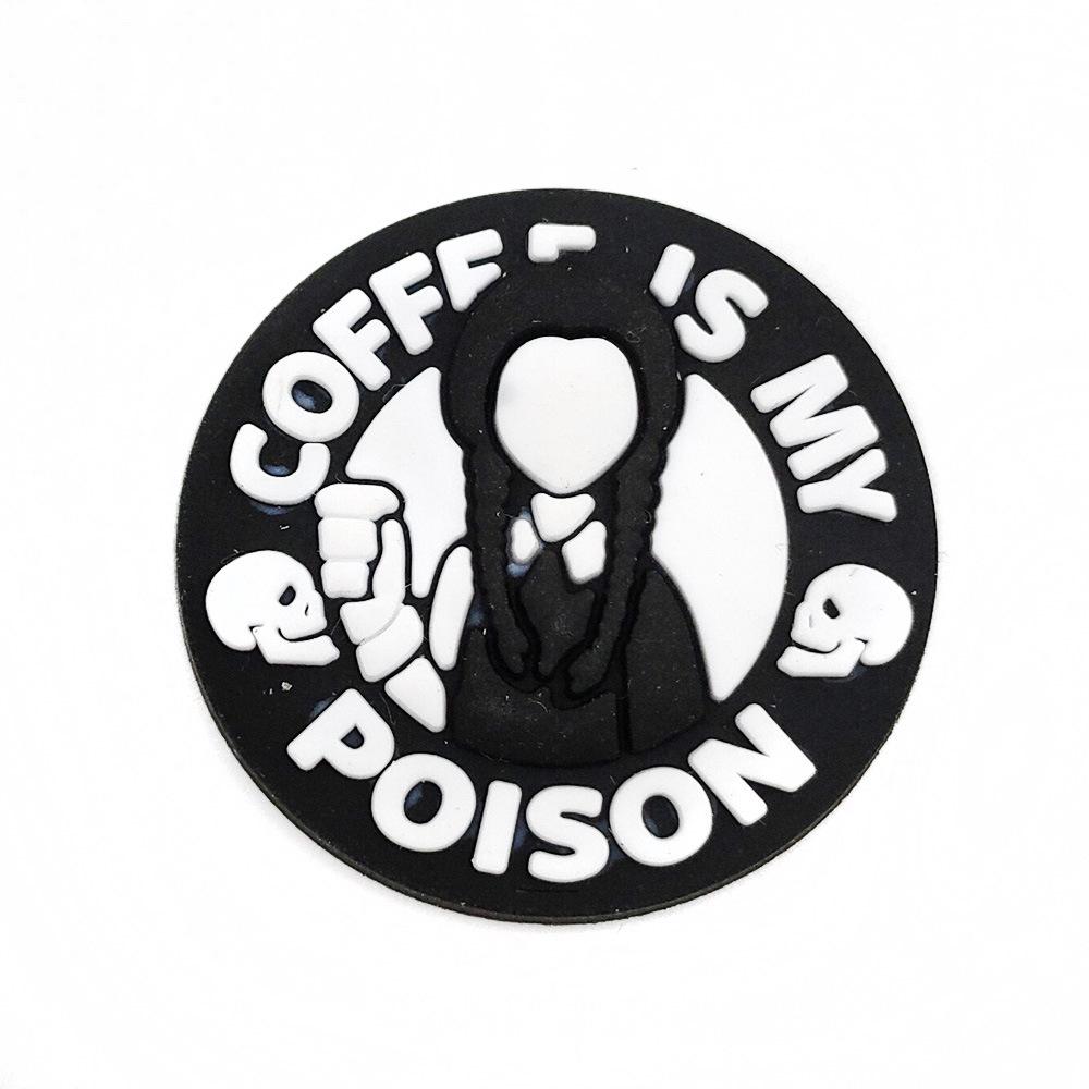 Black & White Halloween Punk Metal Rock Croc Shoe Charms