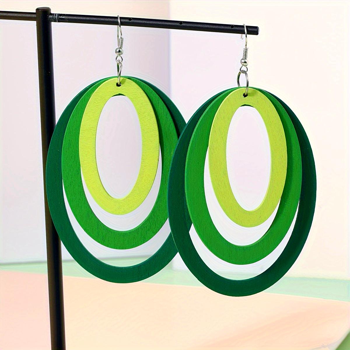 

Элегантные и сексуальные овальные деревянные серьги-подвески — идеально подходят для пляжного отдыха и повседневного наряда, идеальный подарок для нее