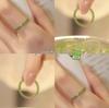 Chinese Style Thin White Couple Rings - Imitation Jade Pair Rings for Best Friends or Students