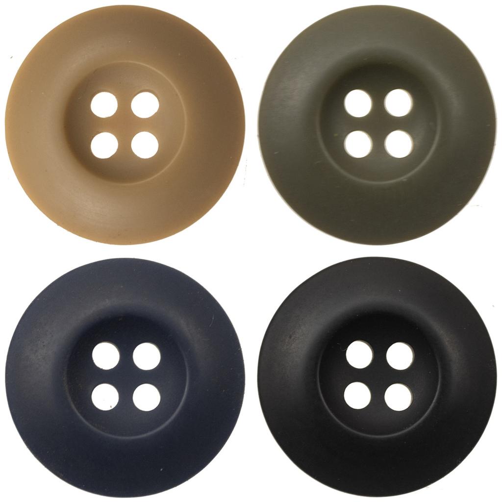 Chaqueta de Pana Verde Militar Botones de Resina Pantalón de Traje Jeans Caqui Azul Oscuro Botones Negros 15mm/18mm/20mm