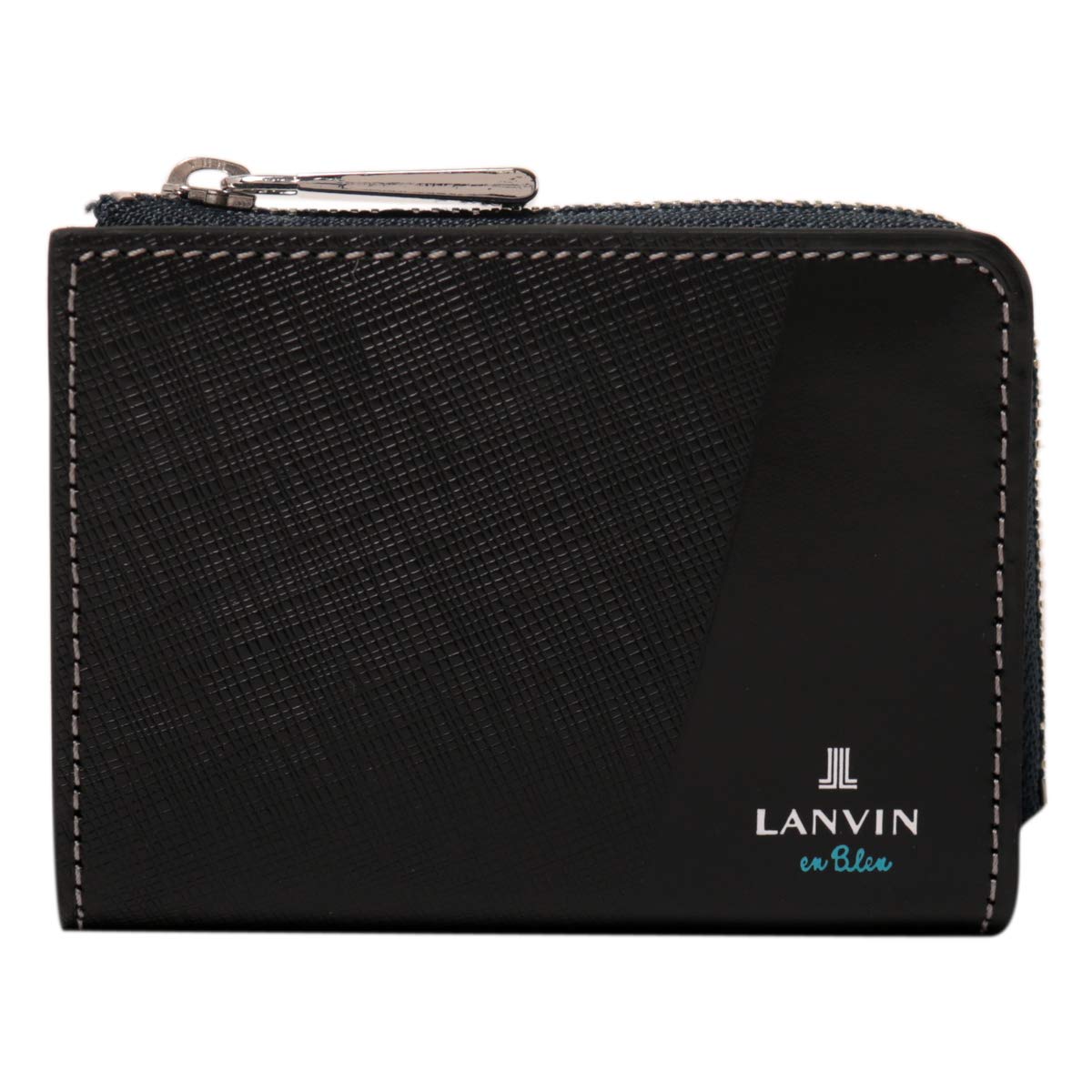 

on Pass Case Coin Purse Partial 555612 Black [Lanvin Bleu] Men s [01]