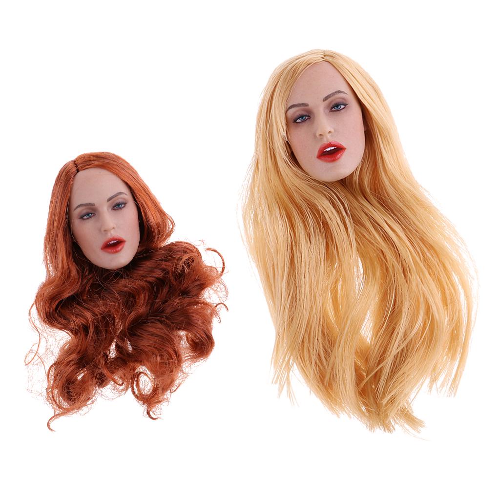 1/6 Lady Female Head Sculpt Model GC017 for 12" Phicen Action Figure