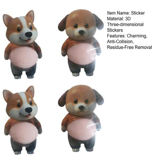 Anti-Collision Sticker Strong Buffering Rubber Bumper Relief Toy for Soft Stress Fat Dog Furniture Corners Cabinets