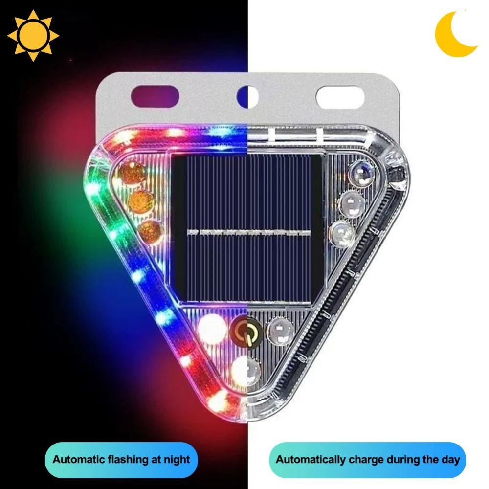Magnetic Base Wireless Truck Lamp Solar Powered Strobe Flashing Triangle Lamp  Truck Rear Use