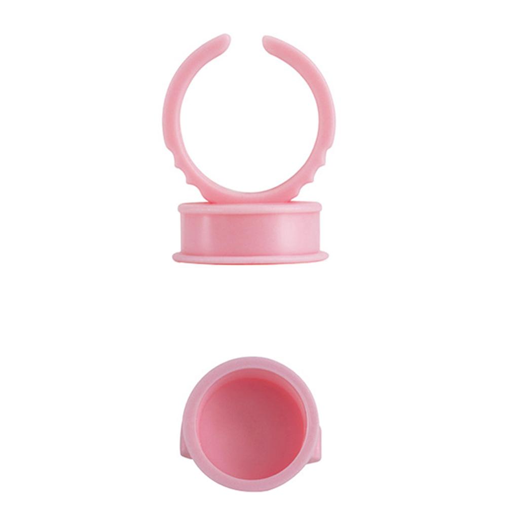 100Pcs Disposable Eyelash Extension Glue Rings,Eyelash Extension Glue Holder