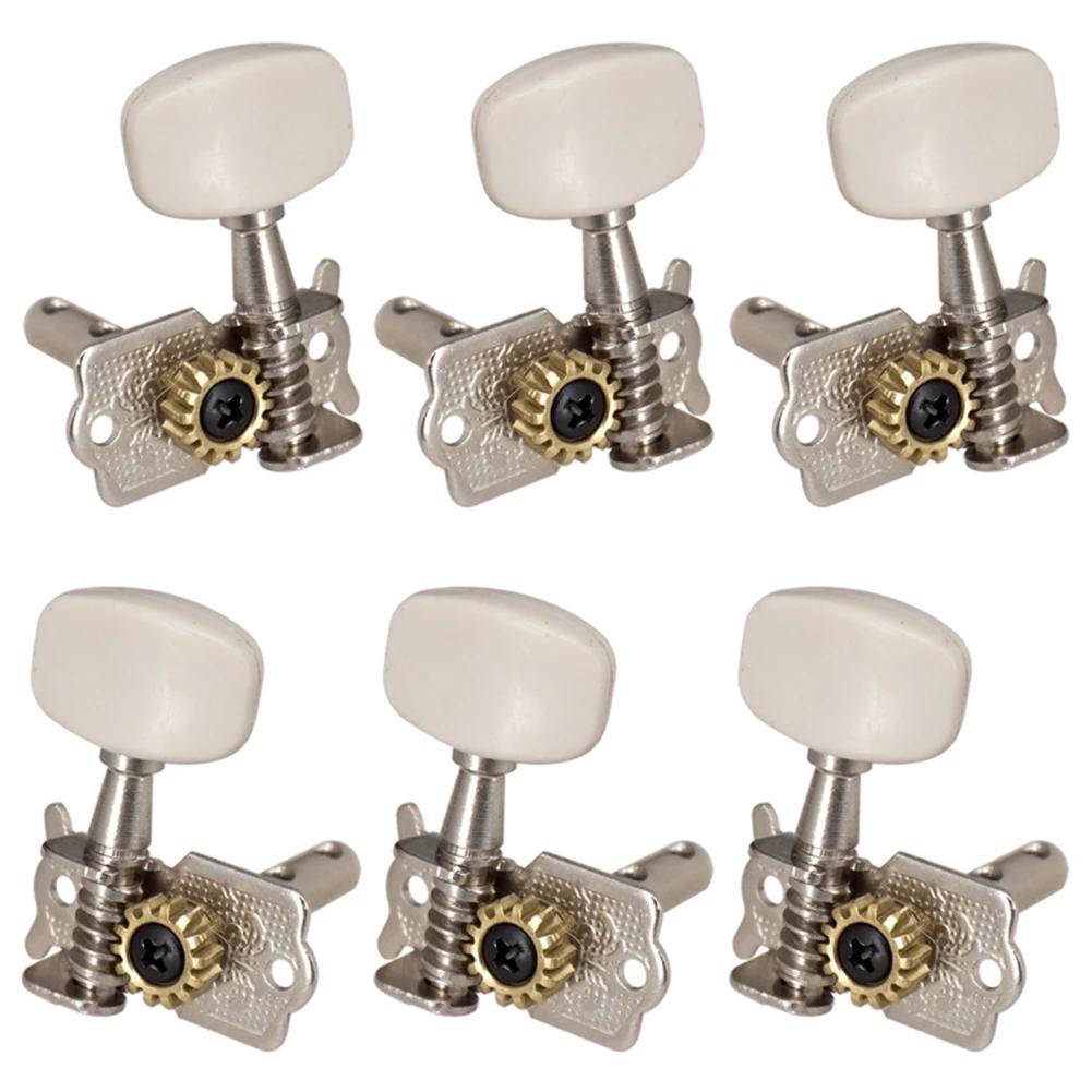 6pcs Guitar Tuning Pegs Tuner Machine Heads with Logo Tuning Peg Machine Head Black Guitar Accessories guitar tuning pegs