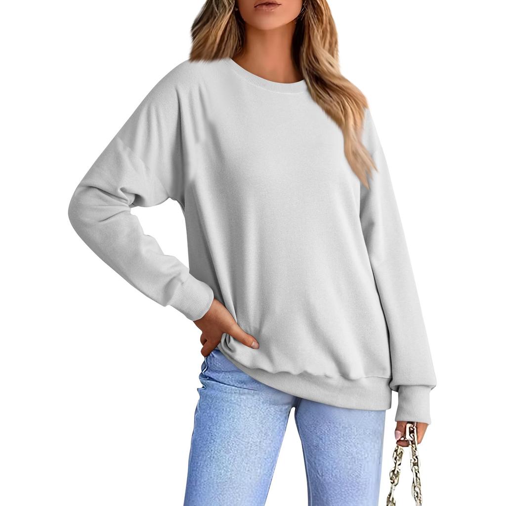 Women's Fashion Casual Loose Solid Color Sweatshirt