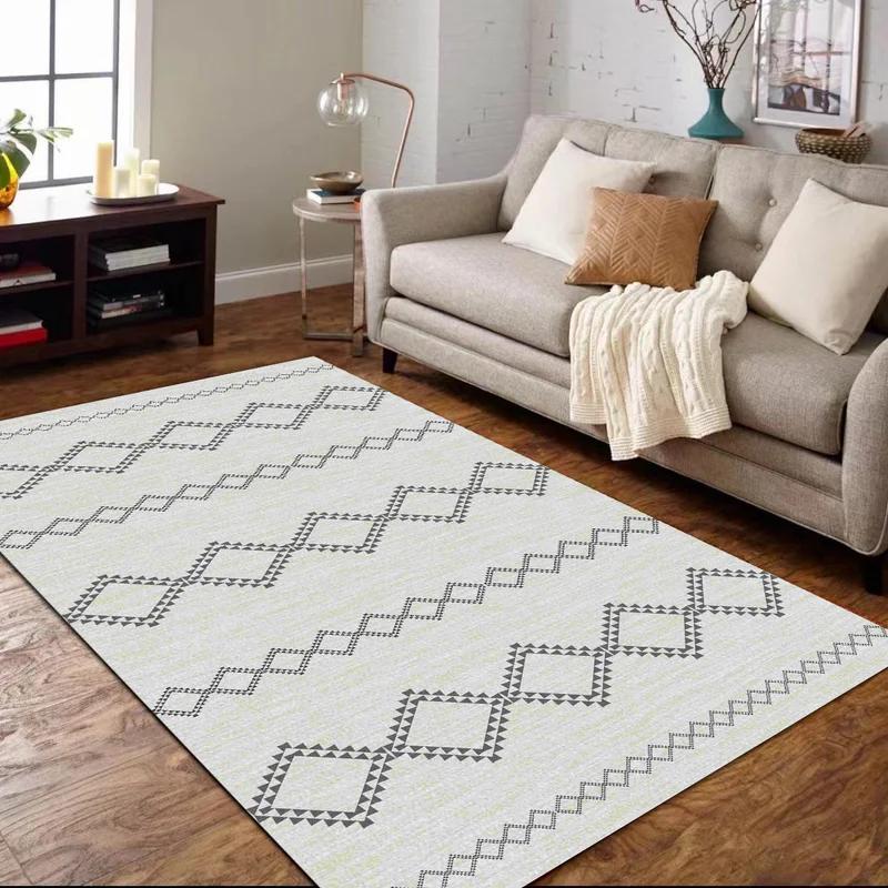 Waschbare Böhmische Ethnische Geometrische Bereichsteppiche - Weiche Strapazierfähige Bodenmatten im Nordischen Stil für Wohnzimmer Schlafzimmer & Kinderspielbereiche