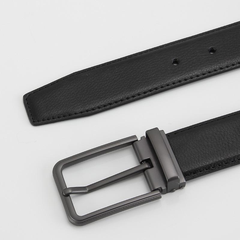 Pin Buckle Men'S Belt, Real Cowhide Business And Leisure Two-Layer Cowhide Belt, Men'S Belt