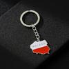 Poland Map Key Holder Durable Titanium Steel Material Poland Culture Keyrings