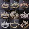 Halloween Party Fairytale Kingdom Happy Wedding Retro Color Crystal Rhinestone Tiaras Coronas Bride Wedding Crown for Bride