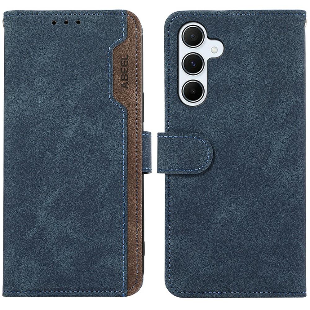 

ABEEL For Samsung Galaxy A26 5G Case Color Splicing Leather Flip Phone Cover RFID Blocking Blue