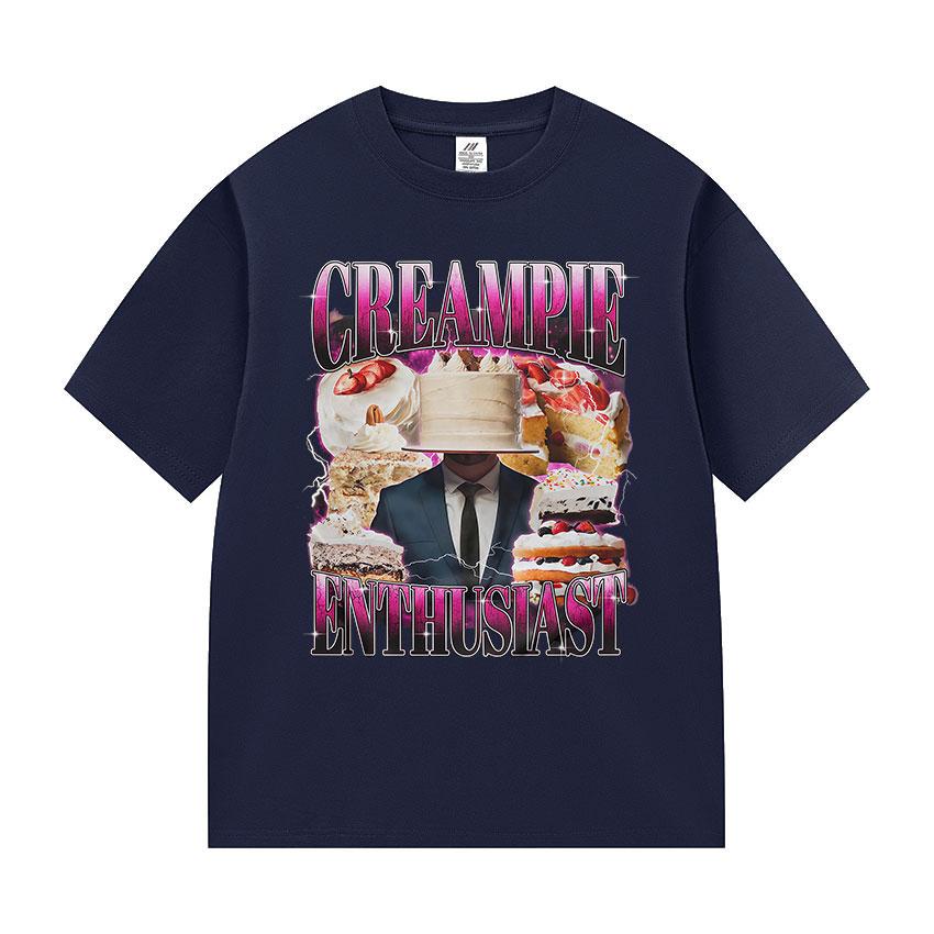 Lustiges Dessert Unangemessenes Meme Grafik T-Shirt Humor Foodie Stil Kurzarm T-Shirts Unisex Sommer Hochwertige Baumwoll-Tees