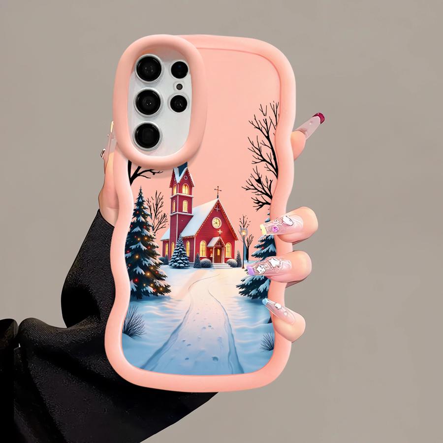 

Case for Samsung Galaxy S21 S23 Plus S20 FE A25 S25 S24 A26 S22 Ultra Soft Phone Cover A55 A24 A35 A36 A34 A54 Winter Snow Merry Galaxy A34 5G