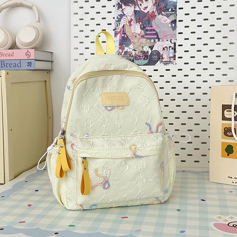 Schoolbag High-value embroidery design schoolbag Japanese versatile girl schoolbag Large capacity junior high school student backpack female