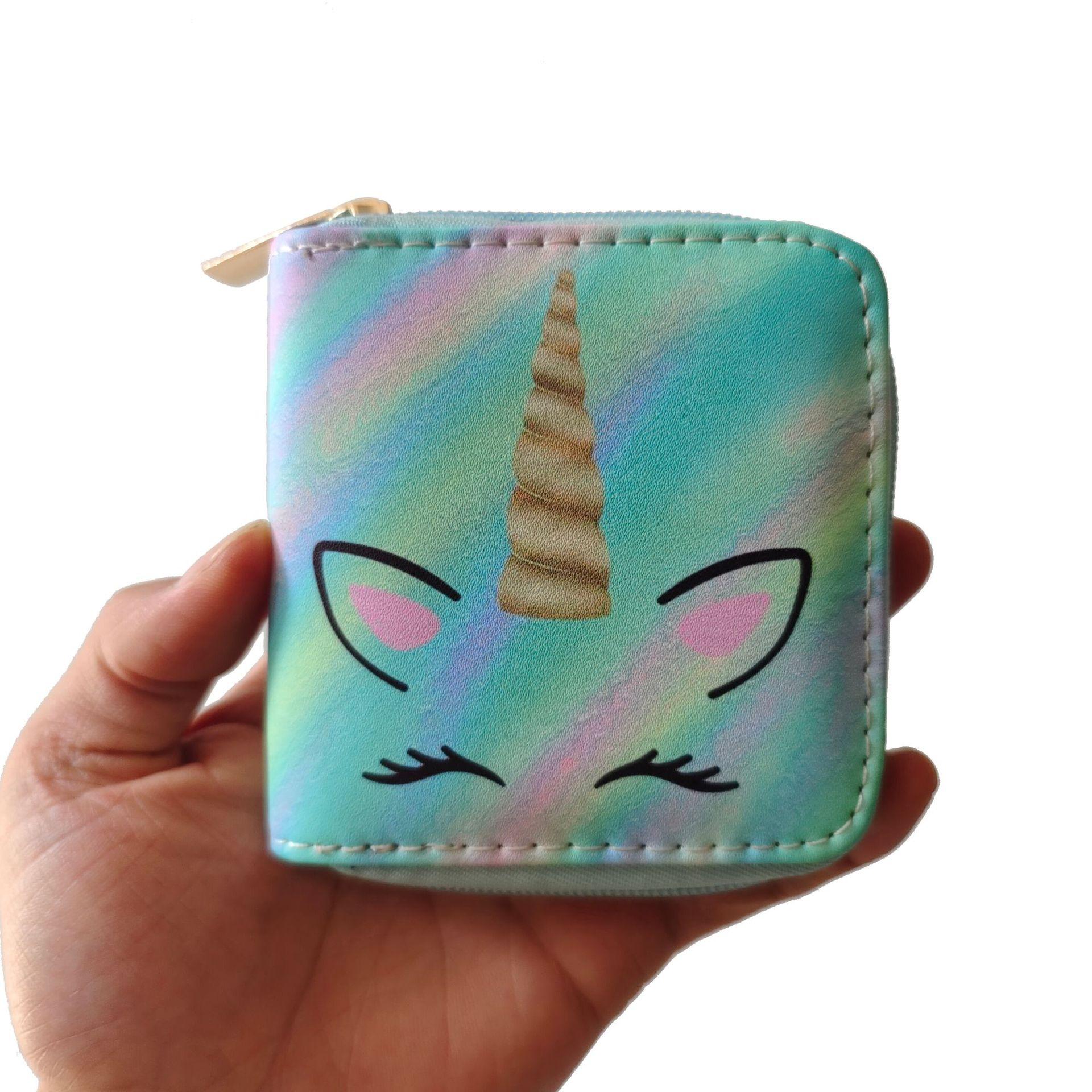 

Новый кошелек-малыш с короткой молнией и единорогом-кошкой, кошелек.