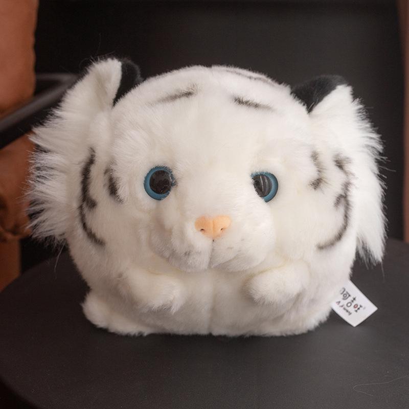 

Cute cute ball tiger head doll plush toy white little tiger doll children soothing doll 18cm（0.18kg）
