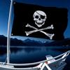Halloween Rotes Bandana Hut Totenkopf Flagge 14 * 21cm Pirat Waving Flag