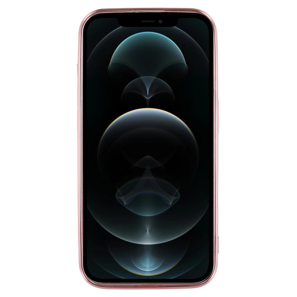 KADEM Rhinestone Decor Flower Pattern TPU Cover for iPhone 12 Pro Max 6.7 inch,Stylish Gradient Glitter Powder Anti-drop Back Case