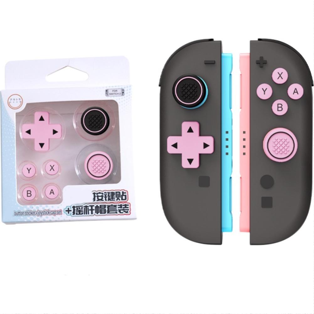 

Silicone Key Sticker Skin Thumb Grip Caps For Switch 2 D-pad Button Protective Stickers For NS2 Soft Joystick Covers Accessory розовый