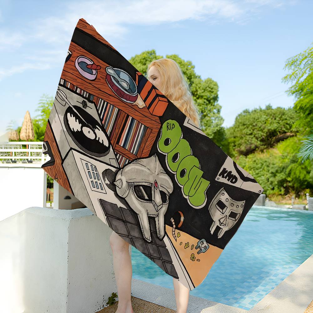 M-MF DOOM Big Microfiber Beach Towels Quick Dry Towel Sand Beach Towels Pool Towel for Travel Swim Pool Yoga
