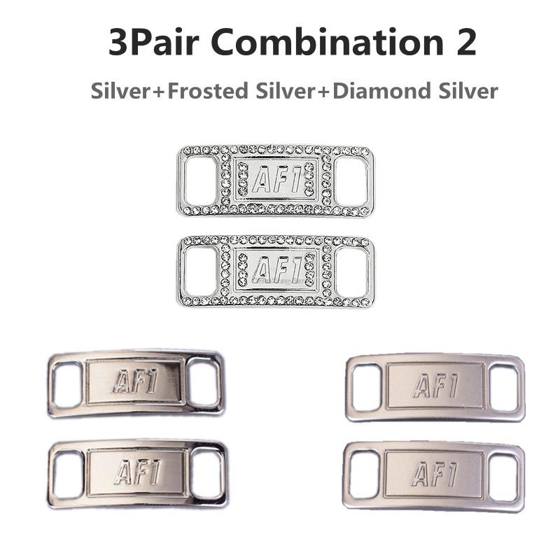 Kombination AF1 Diamant Schuhanhänger Mode Schnürsenkel Schnalle Qualität Metall Schnürsenkel Dekorationen Chapa Air Force 1 Schuhe Zubehör