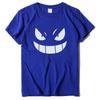 Unisex European-American Plus Size T-shirt with Evil Funny Face Art Print