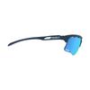 Rudy Project KEYBLADE Sportsonnenbrille für Straße und Blau-Marine Mattes Gestell mit Polar 3FX Multi Laser Blau Gläsern Fahrräder, Radfahren, Marathons, Joggen,
