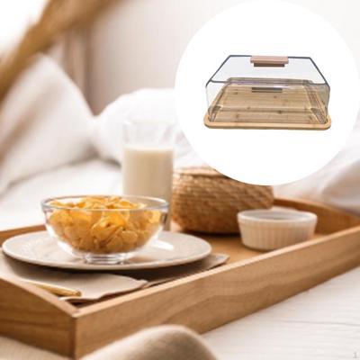Kuchenständer Dessertständer, Tablett, Multifunktionale Holzplatte, Halter Etagere mit Deckel für Party