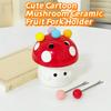 Anti-scald Dessert Salad Fork Rustproof Cute Toothpick with Holder  Party Supplies